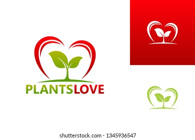 Plants Love Logo Template Design Vector Stock Vector (Royalty Free ...