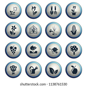 plants measuring tools web icons for user interface design
