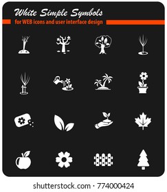 plants measuring tools web icons for user interface design
