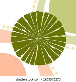 Plants. Natural plant elements in a flat simple style. minimalism. Delicate colors. The poster. vector.