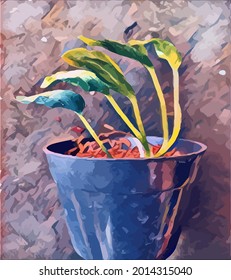 plants painting very beautiful and cool