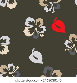 Plants Pattern Floral Simless Botanical Textile Art 