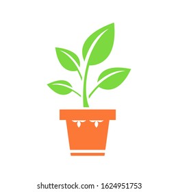 Plants in Pot Icon Design Vector