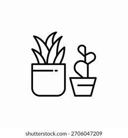plants in pot icon sign vector