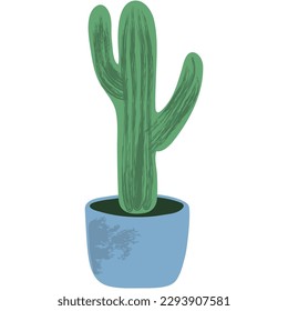 Plantas en cactus vectorial cactus flowerpot ilustración