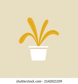 Plantas en vectores de olla. Plantas en el vector de icono de la olla.