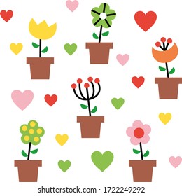 A lot of plants in pots