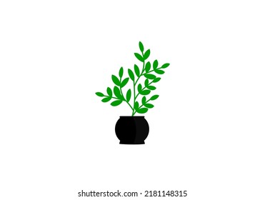 Plants in Pots Logo simple design
