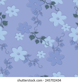 Plants Seamless Pattern Background - Illustration