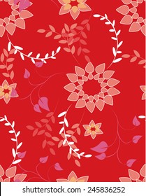 Plants Seamless Pattern Background - Illustration