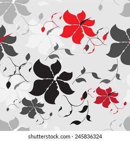 Plants Seamless Pattern Background - Illustration