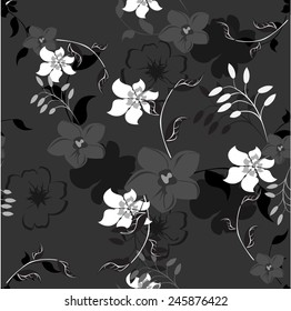 Plants Seamless Pattern Background - Illustration