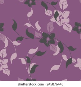 Plants Seamless Pattern Background - Illustration