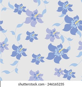 Plants Seamless Pattern Background - Illustration