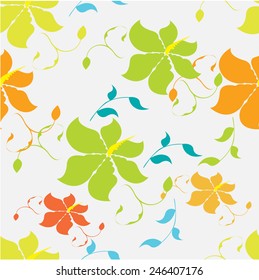 Plants Seamless Pattern Background - Illustration