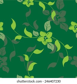 Plants Seamless Pattern Background - Illustration