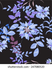 Plants Seamless Pattern Background - Illustration