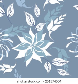 Plants Seamless Pattern Background - Illustration
