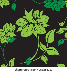 Plants Seamless Pattern Background - Illustration