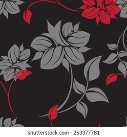 Plants Seamless Pattern Background - Illustration