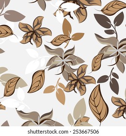 Plants Seamless Pattern Background - Illustration