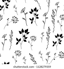 plants seamless vector illustration