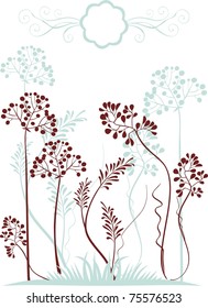 Plants silhouettes