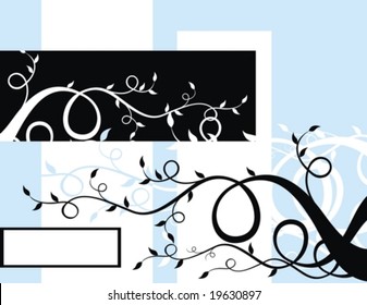 plants silhouettes ilustration