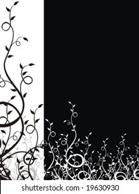 plants silhouettes ilustration