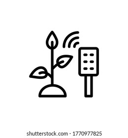 Plants, smart watering icon. Simple line, outline vector elements of automated farming icons for ui and ux, website or mobile application