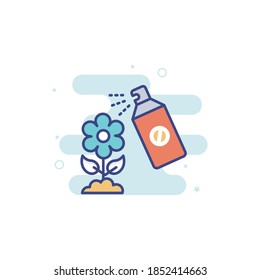 Plantas Icono vectorial de estilo de ilustración Spray.