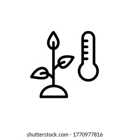 Plants, temperature, weather icon. Simple line, outline vector elements of automated farming icons for ui and ux, website or mobile application