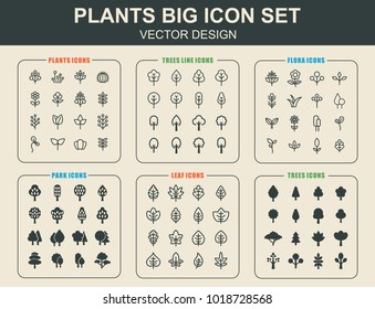 Plants, trees and garden icons. Web element. Premium quality graphic design. 
Signs symbols collection, simple icon for websites, web design, mobile app, 
info graphics.