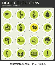 plants vector icons for web and user interface design