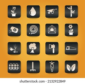 plants vector icons for web and user interface design