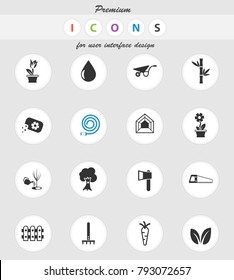 plants vector icons for web and user interface design