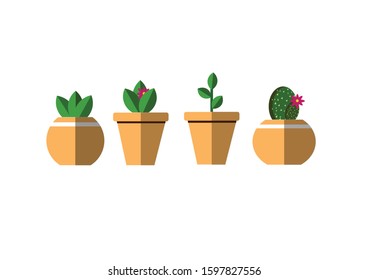 Plants in vector. Minimalist vector illustration set of the plants for sale.