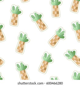 Plants Vector Seamless Pattern 