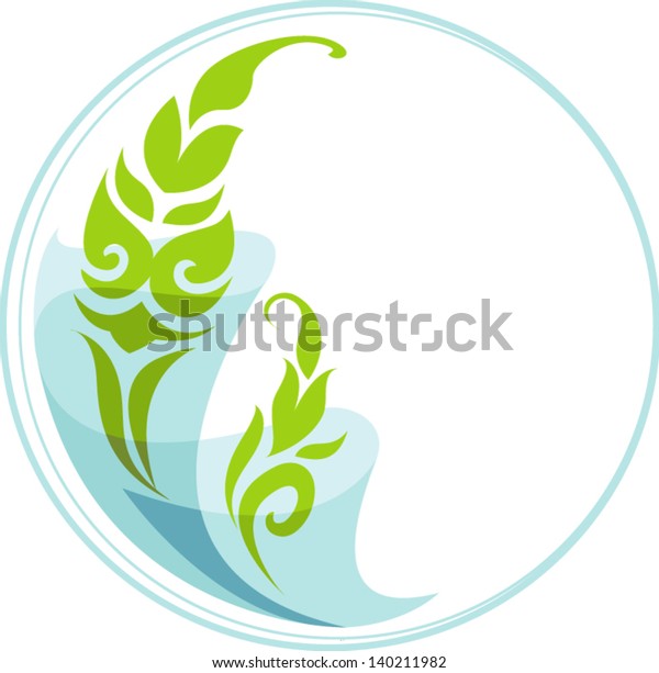 Plants Water Symbol Style Meaning Exuberance Stock Vector Royalty Free