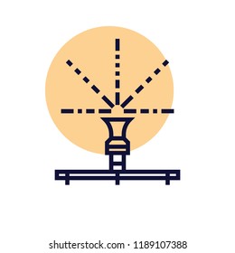 Plants watering system, watering vector  icon