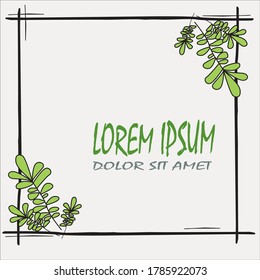 Plant-shaped frames, for decoration photos or wedding invitations