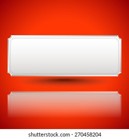 Plaque with blank space on bright red