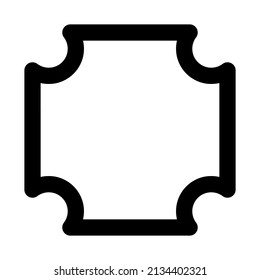 plaque icon with black color