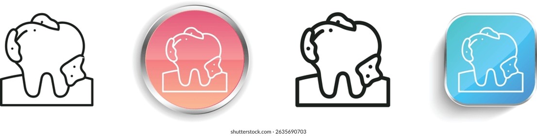 plaque icon. Thin Linear, Regular and Button Style Design Isolated On White Background