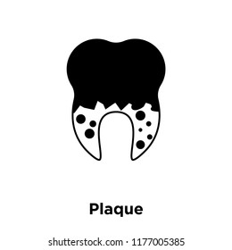 Plaque icon vector isolated on white background, logo concept of Plaque sign on transparent background, filled black symbol