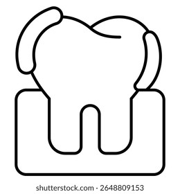 Plaque outline icon isolated on white 