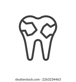 Plaque Tooth Icon - Tartar Tooth Icon