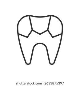 Plaque Tooth Icon - Tartar Tooth Icon