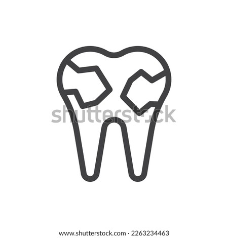 Plaque Tooth Icon - Tartar Tooth Icon