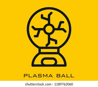 Plasma ball icon signs